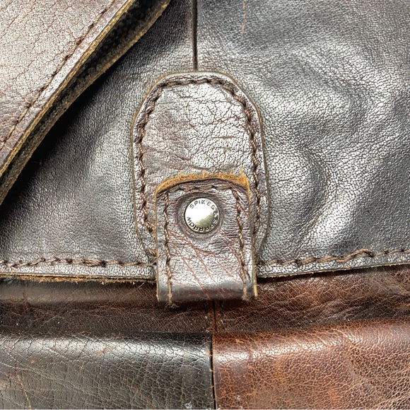 Jack George’s Spikes & Sparrow Brown Leather North/South Messenger Bag in EUC. - Picture 3 of 16